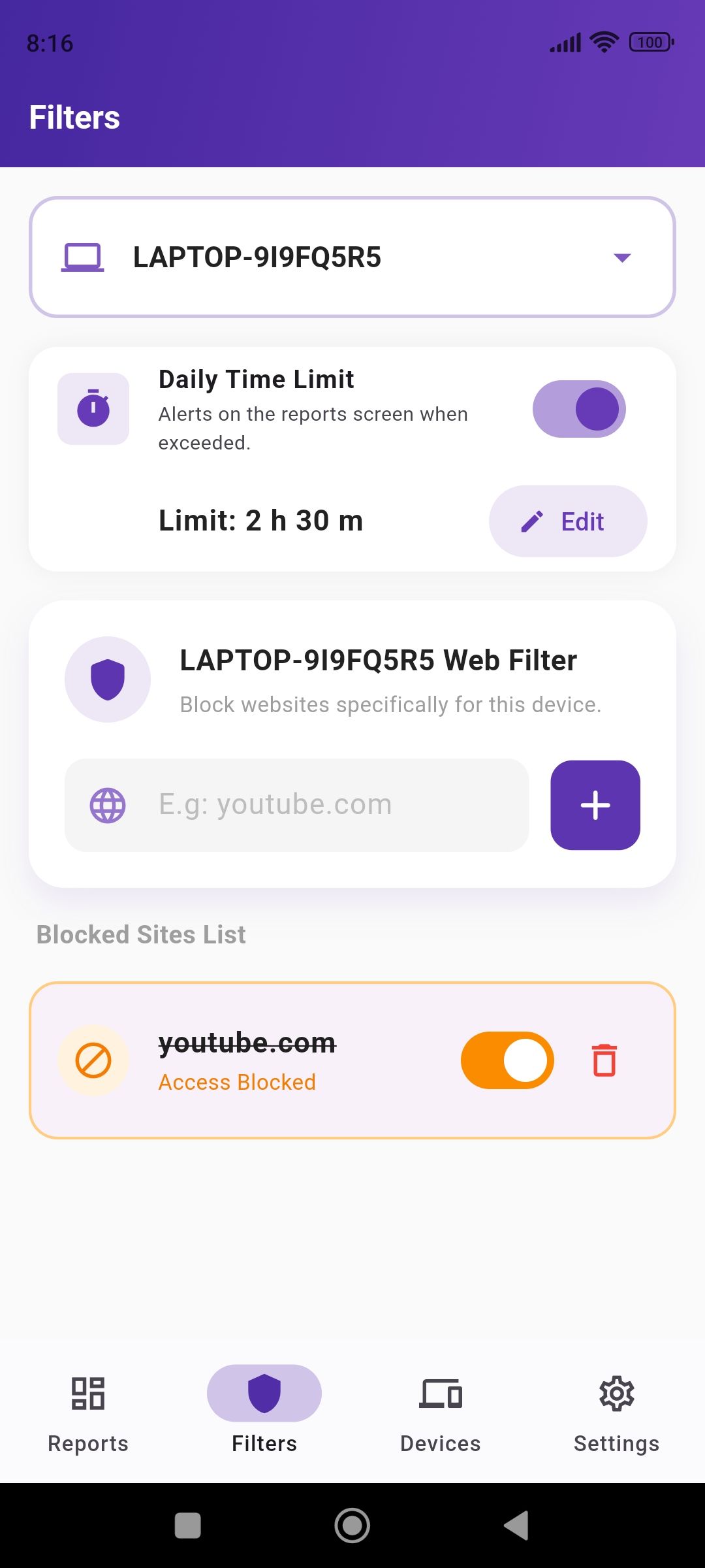 Filtreler ve Limitler